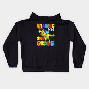 Roaring Into 3rd Grade Dinosaur Back To School Kids Hoodie